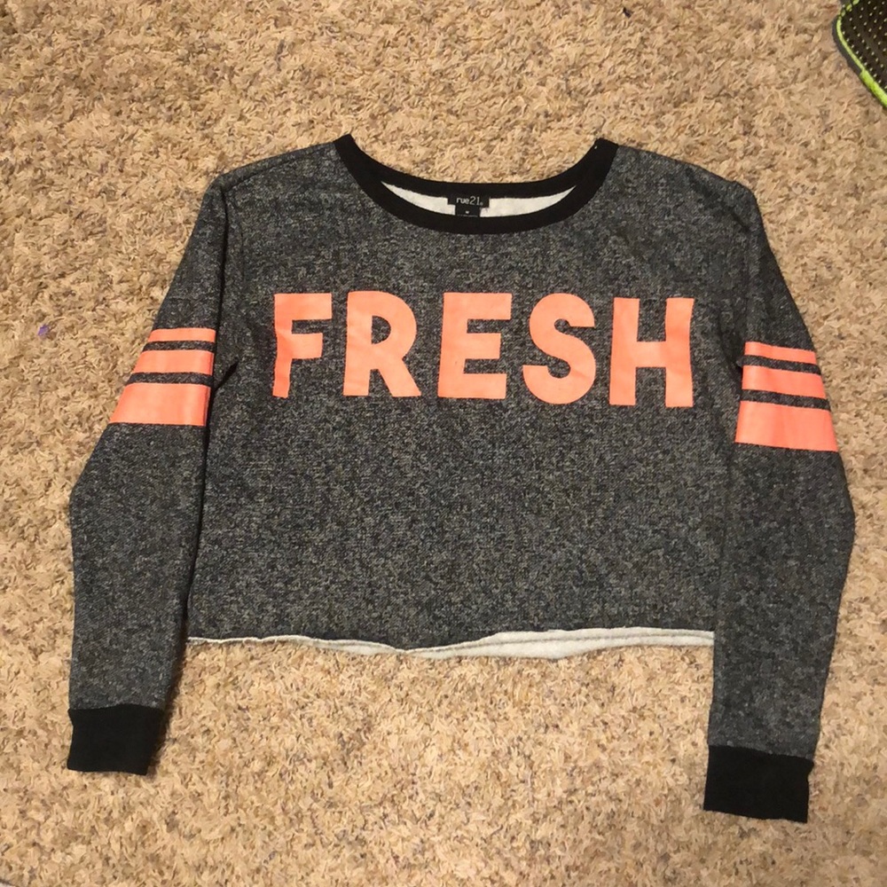 FRESH fleece lined crop top.
